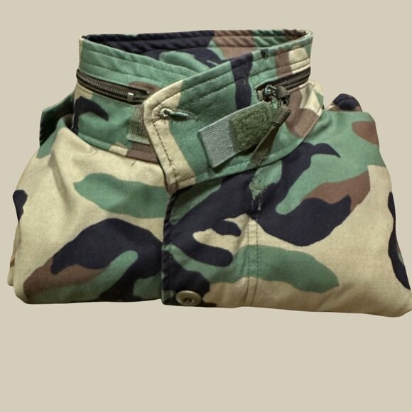 Vintage Military Coat, Cold Weather, Field Woodland Camouflage Pattern Sz L Reg - Picture 16 of 16